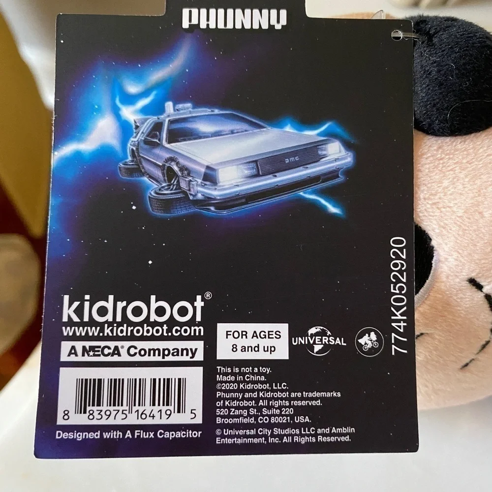 Kidrobot Back to The Future Marty McFly Phunny Plush Toy New with Tags